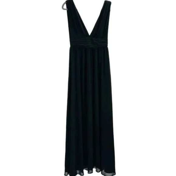 LULU'S sz M Heavenly Hues V-Neck Maxi Black Formal Party Gown Dress NEW B159 - Picture 4 of 9